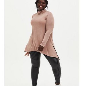 Torrid PLATINUM LEGGING – FAUX LEATHER MOTO BLACK